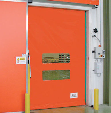 Farmasötik tesisler için şeffaf hızlı yuvarlak kapılar galvanizli çelik