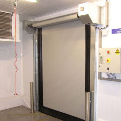 Farmasötik tesisler için şeffaf hızlı yuvarlak kapılar galvanizli çelik