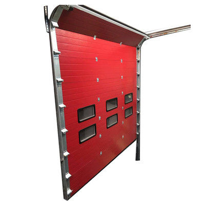 Kaplamalı Çelik Sandviç Endüstriyel Seksiyonel Kapı Otomatik Parmak Güvenli Panel