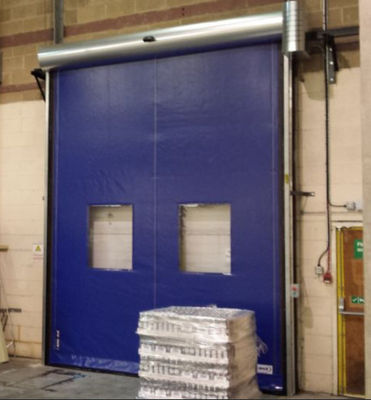 Endüstriyel PVC Hızlı Hızlı Makaralı Kapılar Yüksek Hızlı Kepenk Fermuar Güvenliği