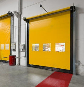 Depo PVC Hızlı Makaralı Kapılar Otomatik Plastik Hızlı Kapı Panjuru Rüzgar Geçirmez