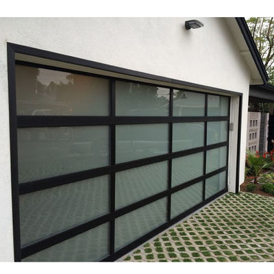Şeffaf Cam Panel Alüminyum Çerçeve Garaj Kapısı Dikey/Yatay Açılış