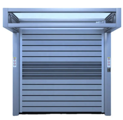 Dışarıda Hızlı Alüminyum Yuvarlak Yüksek Hızlı Spiral Kapı Güç kaynağı 220V/50HZ Uzun süreli