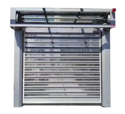 Fotoelektrik sensörü ile Alüminyum Alaşım Yüksek Hızlı Spiral Kapı 220V/50HZ Bitmiş yüzeyli atölyeler için güç kaynağı
