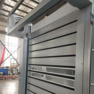 Alüminyum Alaşım 0.8m/s Kapama Hızı Metal Hızlı Üst Yüksek Hızlı Yuvarlak Kapı