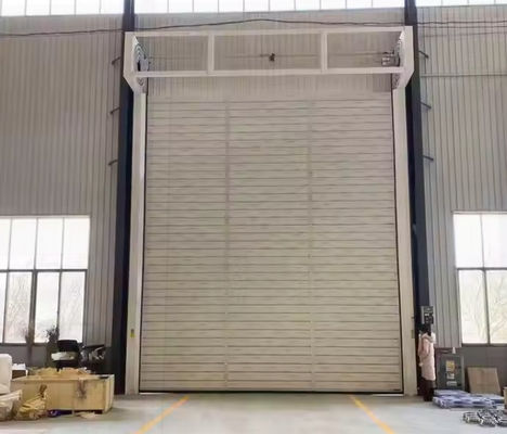 PLC Kontrollü Spiral Yukarı Kapı Otomatik Dış Ticari Alüminyum