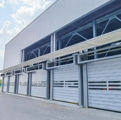 PLC Kontrollü Spiral Yukarı Kapı Otomatik Dış Ticari Alüminyum