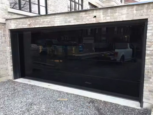 El veya Otomatik Su geçirmezlik Sınıf 3 Şeffaf Garaj Kapısı Cam Bölümlü Garaj Kapısı Özel