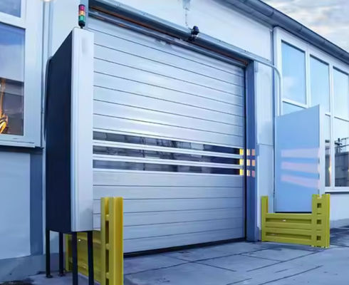 Alüminyum Alaşımı 0.8m/s Açma ve kapanma Hızları Üretim Fabrikası Çapraz Yüksek Hızlı Kapı