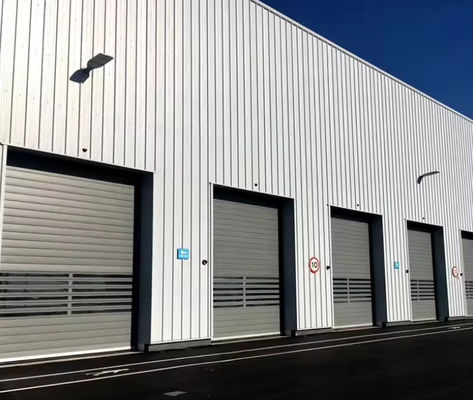 PLC Kontrollü Hızlı Spiral Kapı 0.8m/s Açma ve Kapatma Hızları Özel Gelişmiş Yuvarlak Garaj Rol Kapısı