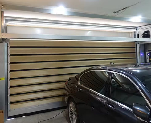 PLC Kontrollü Hız Spiral Kapı Alüminyum Alaşım Yapım 0.8m/s Açma Hızı Metal Endüstriyel Yuvarlak Kapı