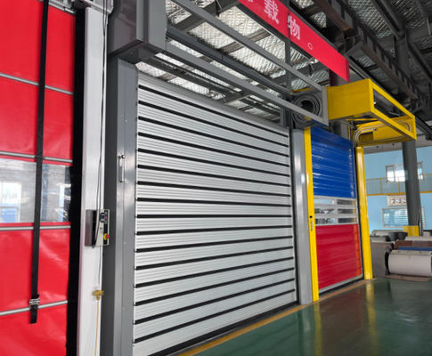 0.8m/s Alüminyum Alaşım Hız Spiral Kapı 220V/50HZ Güç kaynağı Alüminyum Metal Otomatik Çapraz Hızlı