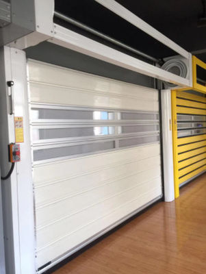 Güvenlik Alüminyum Şeffaf Yüksek Hızlı Spiral Kapı Özel 220V / 50HZ Güç kaynağı