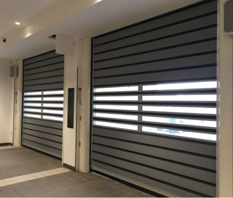 Güvenli Alüminyum Şeffaf Yüksek Hızlı Spiral Kapı Fotoelektrik Sensör Güvenlik Sistemi ve Hava geçirgenliği ≤2.0m3/ M2.s