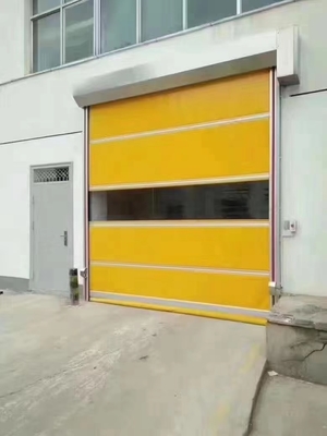 Yalıtım ve Hava Koşullarına Dayanıklı Yüksek Hızlı PVC Rulo Yukarı Hızlı Kepenkli Fermuarlı Kapı Modern Tarzı Oteller İçin Yüksek Hızlı PVC Otomatik Endüstriyel Kapılar