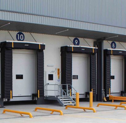 OEM Toptan Satış Endüstriyel Tarzı Dış Su geçirmez Yüksek Dayanıklılık Düzenlenebilir Yükleme Sistemi rıhtım kapısı koruyucu Özel Renk