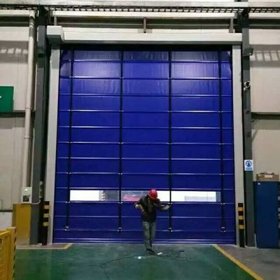Endüstriyel Kullanım İçin PVC Hızlı Makaralı Kapılar 900 / 800N Yırtılma Mukavemeti