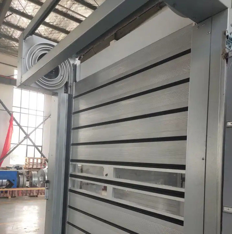 Alüminyum Alaşım 0.8m/s Kapama Hızı Metal Hızlı Üst Yüksek Hızlı Yuvarlak Kapı