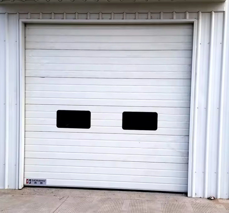 Polyurethane köpüklü yalıtımlı yalıtımlı çelik bölüm kapıları dikey kaldırma kaydırıcı metal çelik bölüm kapısı