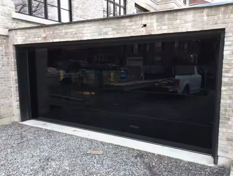 El veya Otomatik Su geçirmezlik Sınıf 3 Şeffaf Garaj Kapısı Cam Bölümlü Garaj Kapısı Özel