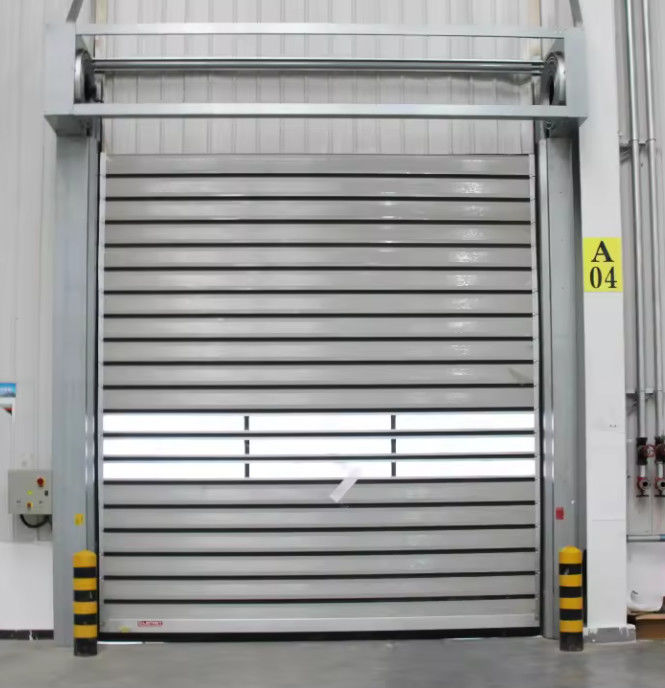 PLC Kontrollü Hız Spiral Kapı Alüminyum Alaşım Yapım 0.8m/s Açma Hızı Metal Endüstriyel Yuvarlak Kapı