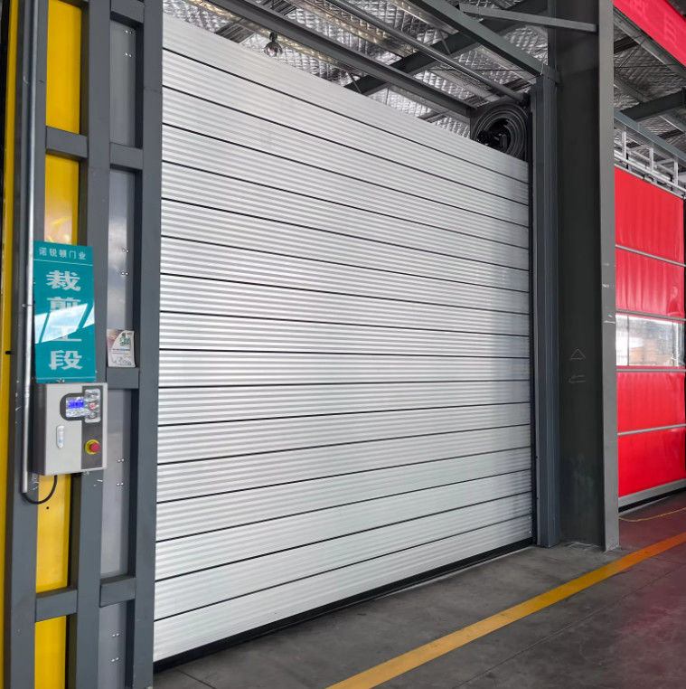 0.8m/s Alüminyum Alaşım Hız Spiral Kapı 220V/50HZ Güç kaynağı Alüminyum Metal Otomatik Çapraz Hızlı