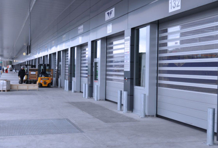 Alüminyum Alaşımı Yüksek Hızlı Spiral Kapı Motor Gücü 0.75KW Güvenlik Verimliliği ≤2.0m3/ M2.s Kapatma Hızı 0.8m/s