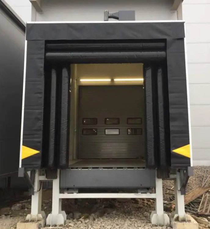 Modern Kullanıma dayanıklı kablo kumaşı Düzenlenebilir yükleme sistemi rıhtım kapısı koruyucu geri çekilebilir tünel rıhtım mühür Otomatik PVC Rite-hit yükleme rıhtım koruyucu